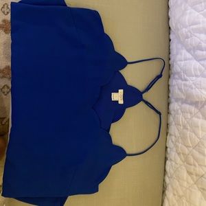 J Crew Blue Polyester Tank